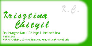 krisztina chityil business card